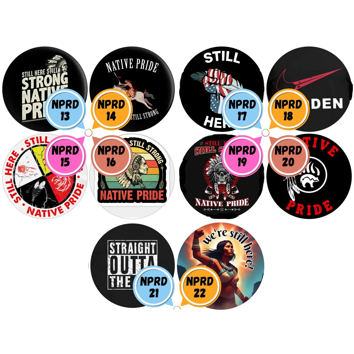 Native Pride Themed Cabs - 3 INCH WOOD CABS (SINGLE)