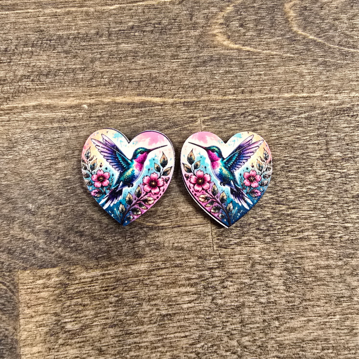 Wooden Hearts UV Print
