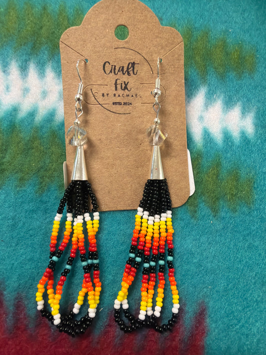 Black and Fire Dangles
