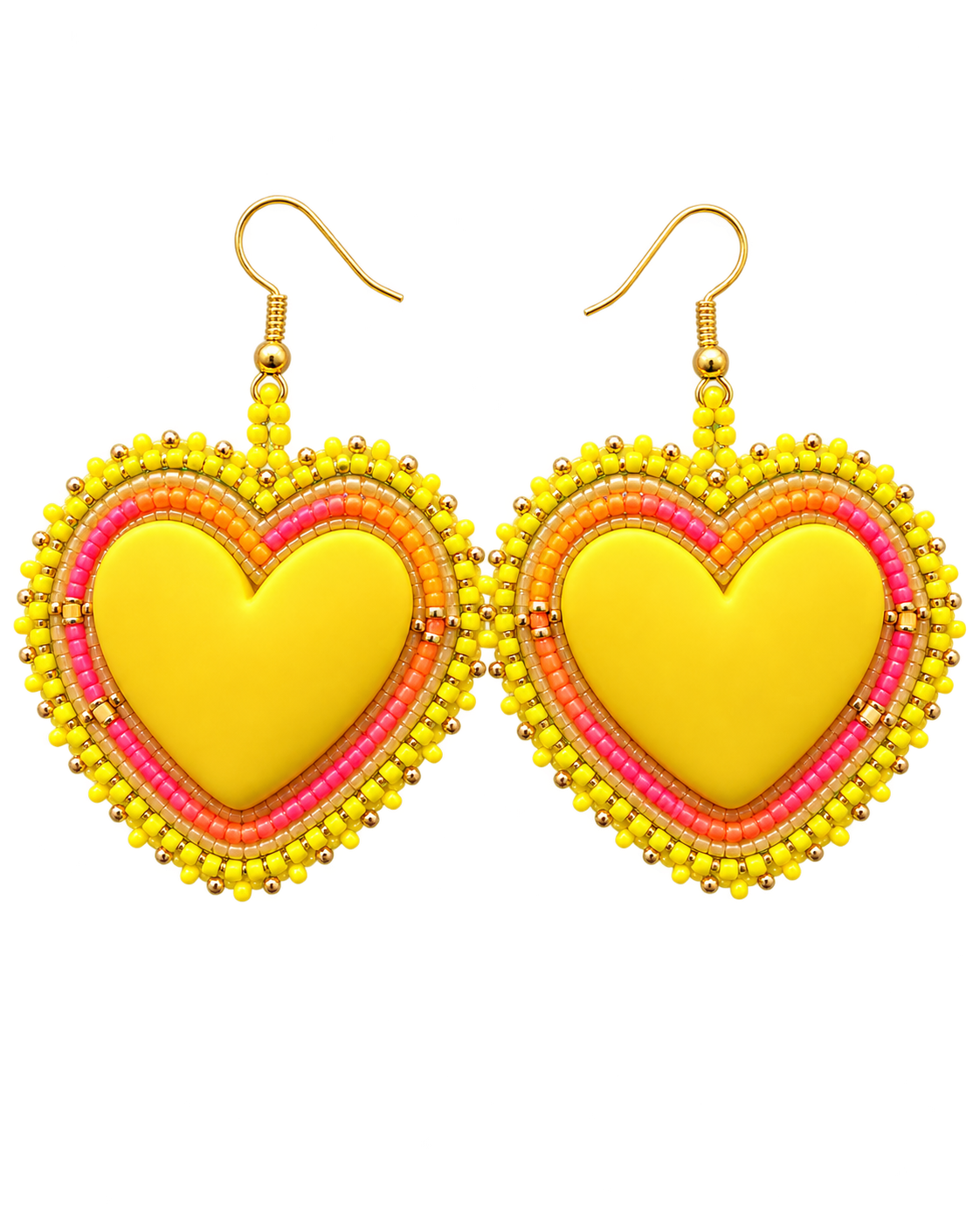 Yellow Hearts on Hooks