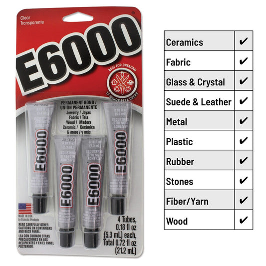 E6000 .18 OZ Tube 4/PK