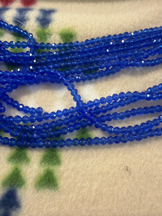 4mm Royal Blue Trans Rondelle