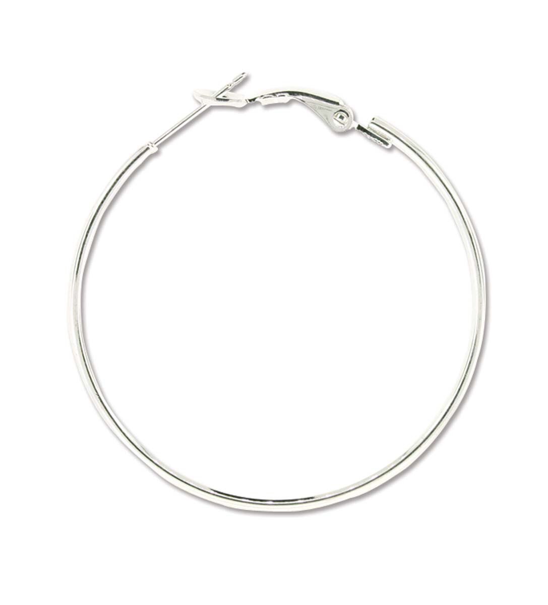 40mm Silver Plated Hoop