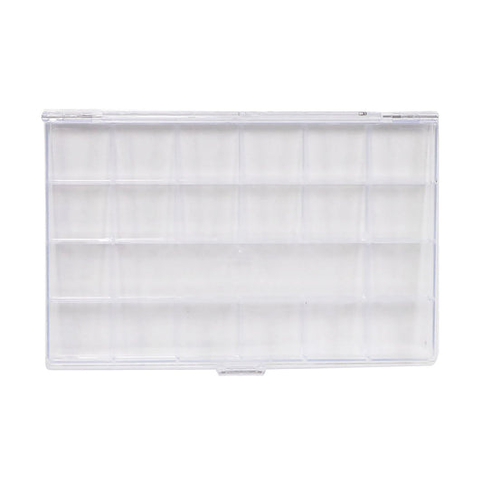 Everything Mary 21-Compartment Bead Storage Box – Clear Organizer for Jewelry, Diamond Art, and Small Craft Supplies