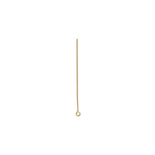 2" 24 Gauge Gold Color Eye Pin