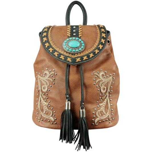 Western Turquoise Stone Backpack