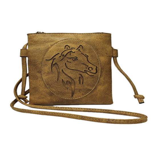 Horse Embossed Crossbody Purse