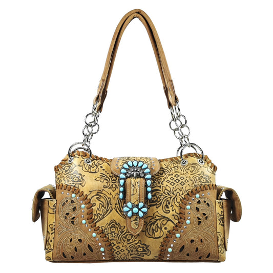 Beautiful Tan Embossed Tote