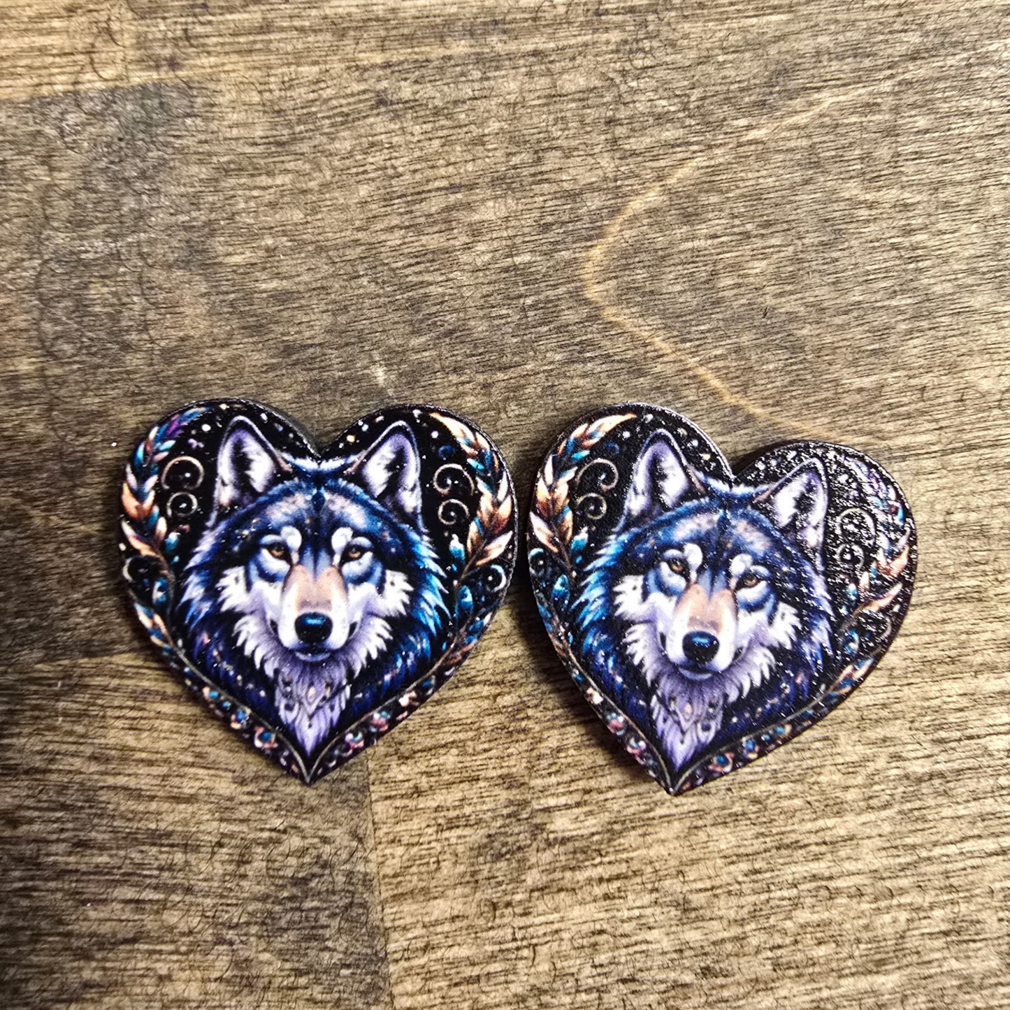 Wooden Hearts UV Print