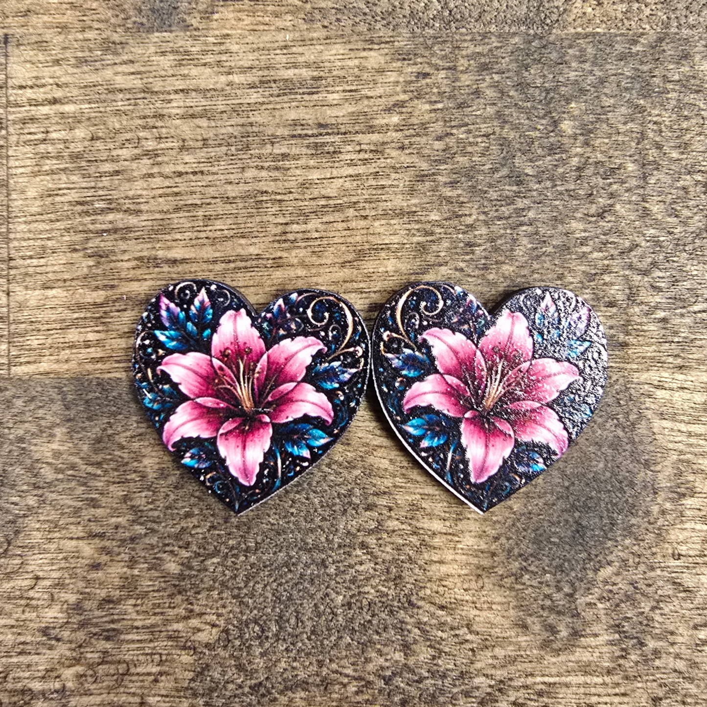 Wooden Hearts UV Print