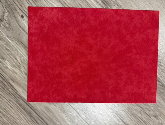 Red Faux Suede